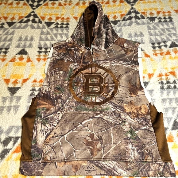 Boston Bruins Modified Reeltree Camouflage Hoodie NHL Old Time Hockey Sweatshirt - Picture 1 of 11